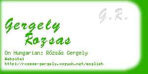 gergely rozsas business card