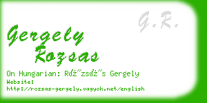 gergely rozsas business card